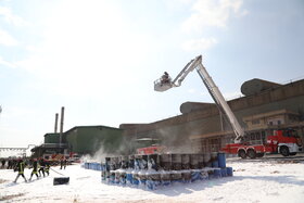 مانور پدافند غیرعامل شرکت فولاد مبارکه