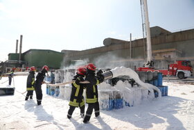 مانور پدافند غیرعامل شرکت فولاد مبارکه