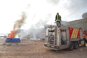 مانور پدافند غیرعامل شرکت فولاد مبارکه