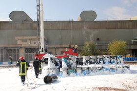 مانور پدافند غیرعامل شرکت فولاد مبارکه