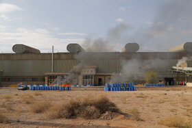 مانور پدافند غیرعامل شرکت فولاد مبارکه