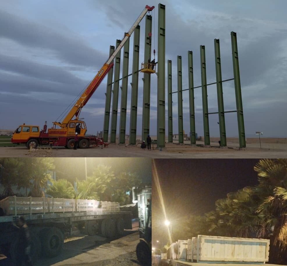 آغاز نصب تجهیزات پایهای طرح آهن اسفنجی بیجار