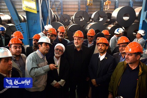 آئین کلنگ‌زنی خط تولید ورق گالوانیزه خودرویی شماره ۲ شرکت ورق خودرو چهارمحال و بختیاری