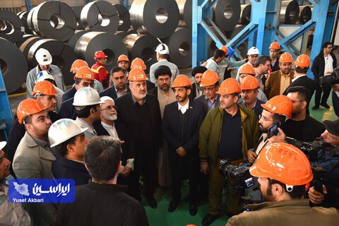 آئین کلنگ‌زنی خط تولید ورق گالوانیزه خودرویی شماره ۲ شرکت ورق خودرو چهارمحال و بختیاری