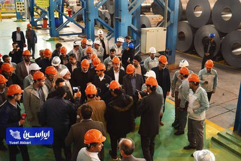 آئین کلنگ‌زنی خط تولید ورق گالوانیزه خودرویی شماره ۲ شرکت ورق خودرو چهارمحال و بختیاری