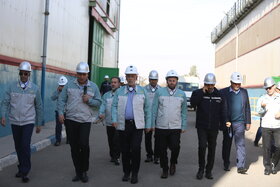 بازدید رئیس کمیسیون صنایع و معادن مجلس از خطوط تولید و تکمیل طرح های توسعه شرکت فولاد مبارکه