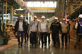 بازدید رئیس کمیسیون صنایع و معادن مجلس از خطوط تولید و تکمیل طرح های توسعه شرکت فولاد مبارکه