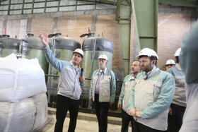 بازدید رئیس کمیسیون صنایع و معادن مجلس از خطوط تولید و تکمیل طرح های توسعه شرکت فولاد مبارکه