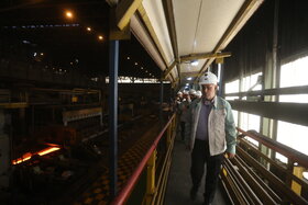 بازدید رئیس کمیسیون صنایع و معادن مجلس از خطوط تولید و تکمیل طرح های توسعه شرکت فولاد مبارکه