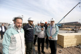 بازدید رئیس کمیسیون صنایع و معادن مجلس از خطوط تولید و تکمیل طرح های توسعه شرکت فولاد مبارکه