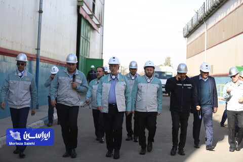 بازدید رئیس کمیسیون صنایع و معادن مجلس از خطوط تولید و تکمیل طرح های توسعه شرکت فولاد مبارکه