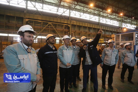 بازدید رئیس کمیسیون صنایع و معادن مجلس از خطوط تولید و تکمیل طرح های توسعه شرکت فولاد مبارکه