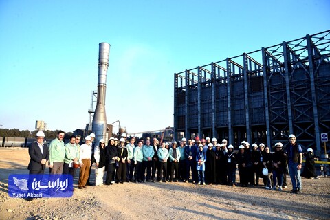 بازدید خبرنگاران و رئیس انجمن تولیدکنندگان فولاد از فولاد هرمزگان