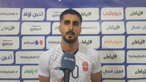 صحبت‌های شاهین توانا لیبرو تیم والیبال گیتی پسند پس از پیروزی  مقابل نیان الکترونیک