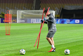 تمرین تیم فوتبال الهلال عربستان پیش از دیدار با سپاهان