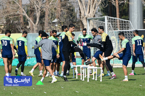 تمرین تیم فوتبال سپاهان پیش از دیدار با الهلال عربستان