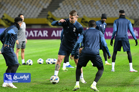 تمرین تیم فوتبال الهلال عربستان پیش از دیدار با سپاهان