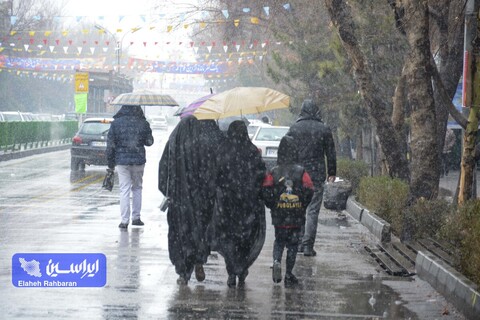 نیمه شعبان برفی اصفهان