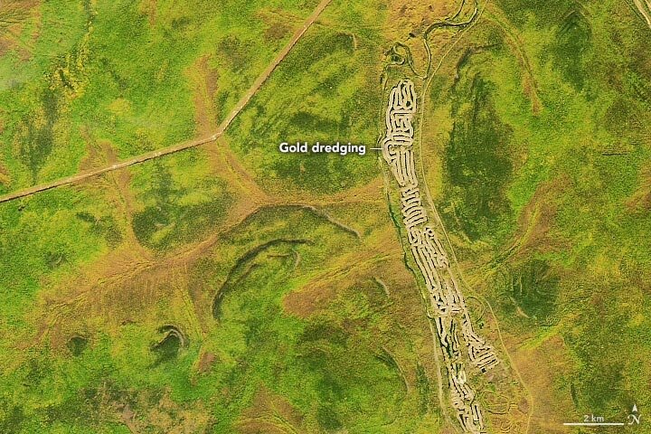 معدن طلایی که از فضا هم دیده میشود