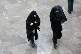 بارش باران در حرم مطهر رضوی