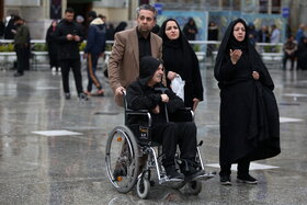 بارش باران در حرم مطهر رضوی