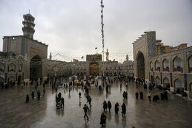 بارش باران در حرم مطهر رضوی