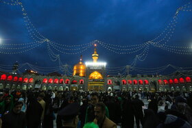 بارش باران در حرم مطهر رضوی