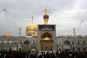 بارش باران در حرم مطهر رضوی