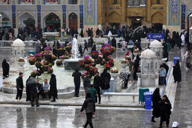 بارش باران در حرم مطهر رضوی