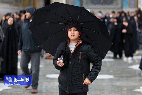 بارش باران در حرم مطهر رضوی