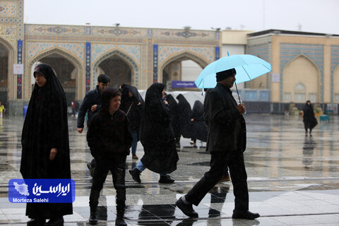 بارش باران در حرم مطهر رضوی