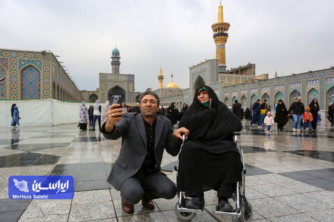 بارش باران در حرم مطهر رضوی