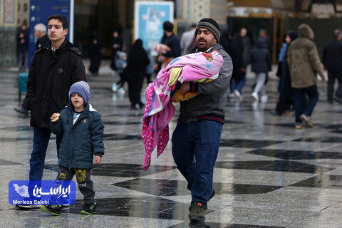 بارش باران در حرم مطهر رضوی