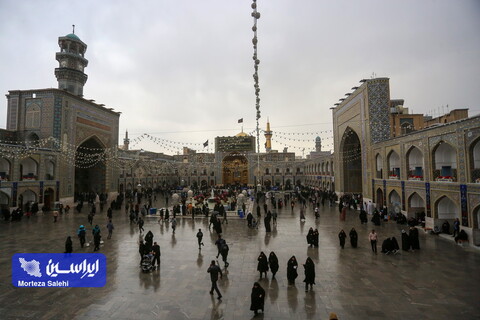 بارش باران در حرم مطهر رضوی