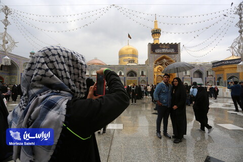 بارش باران در حرم مطهر رضوی