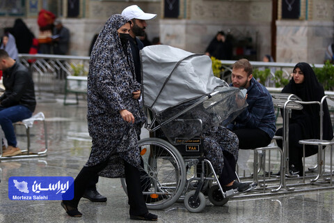 بارش باران در حرم مطهر رضوی