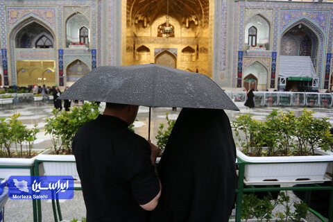 بارش باران در حرم مطهر رضوی