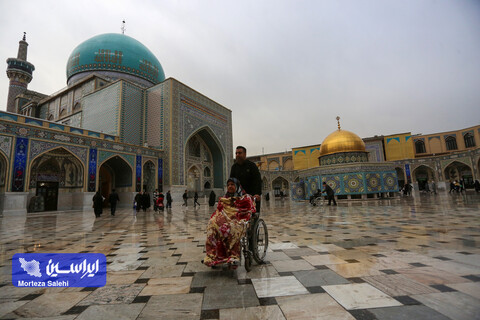 بارش باران در حرم مطهر رضوی