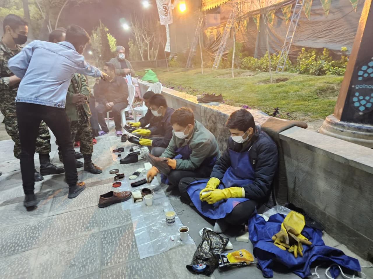 برپایی موکب پذیرایی در گلستان شهدا همزمان با شبهای قدر+تصاویر