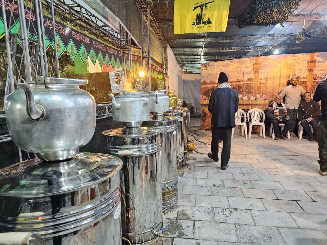 برپایی موکب پذیرایی در گلستان شهدا همزمان با شبهای قدر+تصاویر