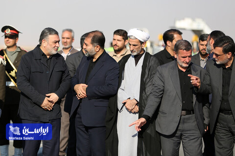 استقبال از پیکر مطهر سردار شهید زاهدی در فرودگاه اصفهان