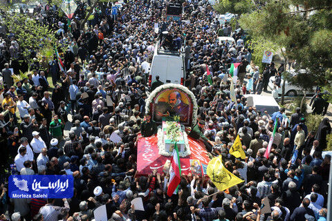 تشییع پیکر مطهر سردار شهید محمدرضا زاهدی در اصفهان