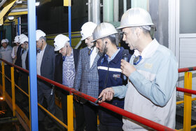 بازدید مدیرعامل سایپا و هیئت همراه و مدیرعامل فولاد مبارکه از خطوط تولید فولاد مبارکه