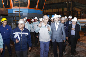 بازدید مدیرعامل سایپا و هیئت همراه و مدیرعامل فولاد مبارکه از خطوط تولید فولاد مبارکه