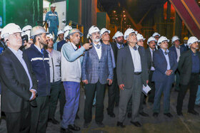 بازدید مدیرعامل سایپا و هیئت همراه و مدیرعامل فولاد مبارکه از خطوط تولید فولاد مبارکه