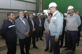 بازدید مدیرعامل سایپا و هیئت همراه و مدیرعامل فولاد مبارکه از خطوط تولید فولاد مبارکه