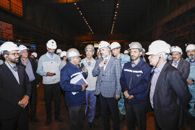 بازدید مدیرعامل سایپا و هیئت همراه و مدیرعامل فولاد مبارکه از خطوط تولید فولاد مبارکه