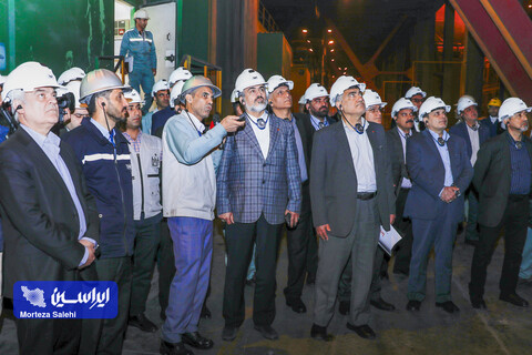 بازدید مدیرعامل سایپا و هیئت همراه و مدیرعامل فولاد مبارکه از خطوط تولید فولاد مبارکه