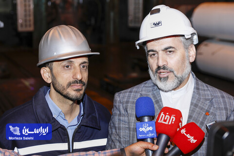 بازدید مدیرعامل سایپا و هیئت همراه و مدیرعامل فولاد مبارکه از خطوط تولید فولاد مبارکه