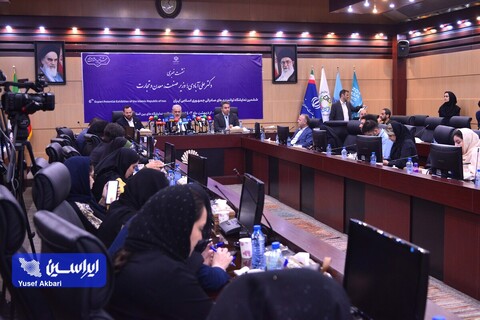 نشست خبری وزیر صمت با اصحاب رسانه در ششمین نمایشگاه توانمندی های صادراتی ایران